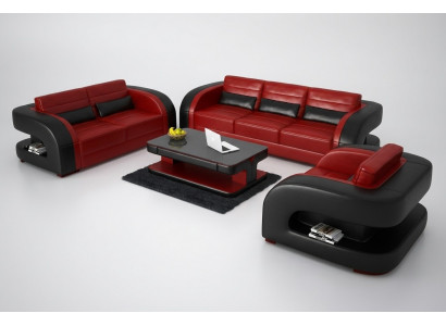 Sofa Sofagarnitur 3+1+1 Sëtzer Set Design Polster Couchen Couch Modern