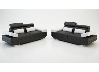 Luxus Miwwelen Sofasëtzung Canapé Sofa Polster 3+3 Sëtzer + Hocker Wunnzëmmer