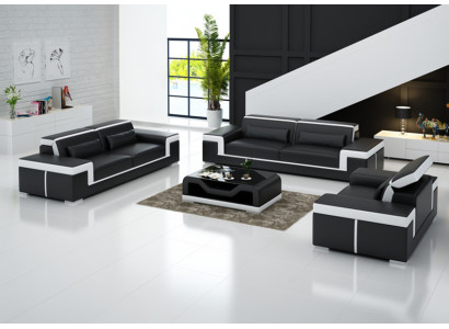 Sofa 3+1+1 Sofagarnitur Sëtz Set Design Polster Couchen Canapé Modern