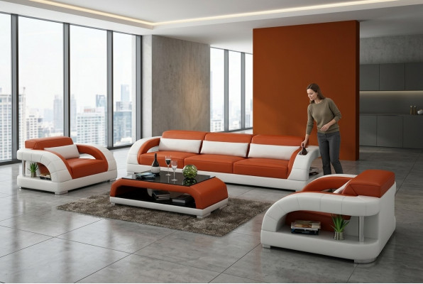 Sofagarnitur 3+2+1 Sëtz Sofa Sëtz Couch Polster Garnitur Modern Couchen
