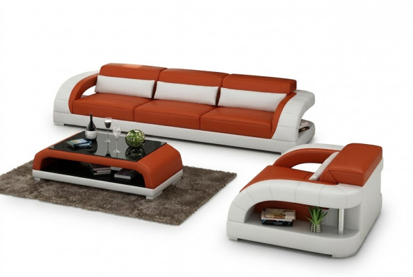 Sofa Sofagarnitur 3+1+1 Set Plaz Design Polster Couchen Couch Modern