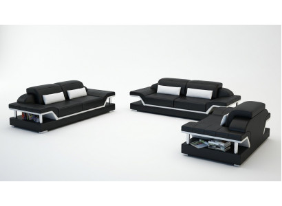 Sofa-Garnitur Komplett Set Wunnzëmmer Garnituren 3+1+1 Sëtzer Sofa Polster.
