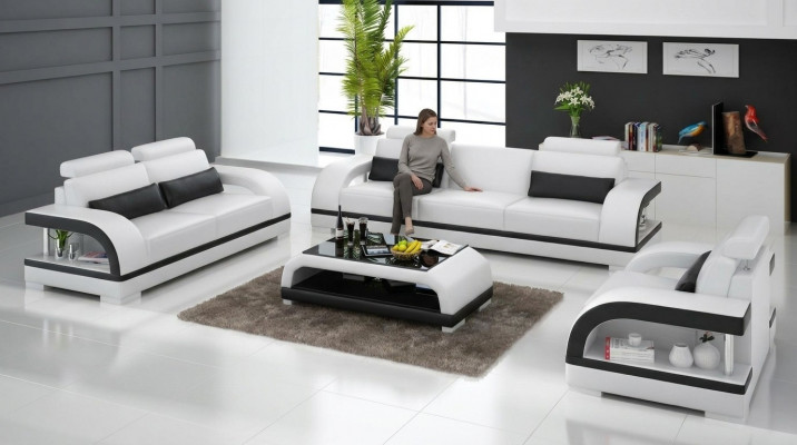 Sofagarnitur 3+2+1 Sëtzer Sofa Sëtz Canapé Polster Modern Garnitur Couchen