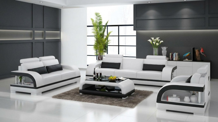 Sofagarnitur 3+2+1 Sëtzer Sofa Sëtz Canapé Polster Modern Garnitur Couchen