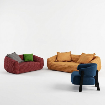 Sofa Sofagarnitur 3+2+1 Sëtzer Set Design Polster Couchen Canapé Modern