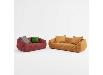 Luxuriéis Sofasett Textil Polster Canapéen Sofa Wunnzëmmer 3+2 Set