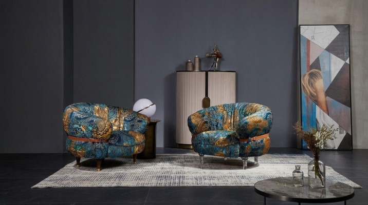 Design Fauteuil Canapé Sofa Relax Stoff Lounge Luxus Fernseh Club Polster