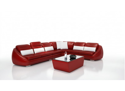 Designer Sofa Canapé Ecksofa mat Hocker Wunnlandschaft Garnitur Polster