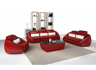 Sofagarnitur 3+2+1 Sëtzer Modern Set Design Sofa Polster Couchen Canapé