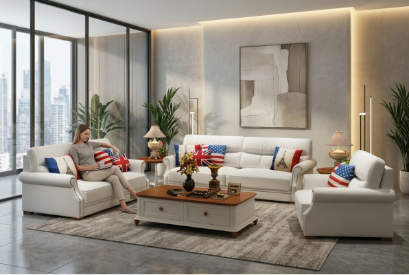 Sëtzgrupp Modern 3+2+1 Sëtz Set Design Sofa Polster Couchen Couch