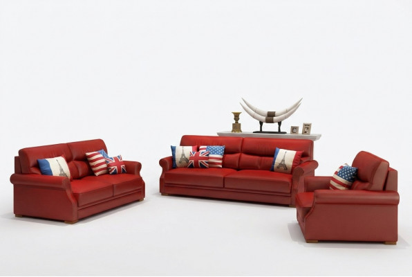 Ledercouch Couch Wunnoase 3+2 Sëtz Garnitur Modern Sofa Garnituren