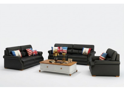 Sofagarnitur 3+1+1 Polster Designer Sofae Garnitur Canapé Sofa Garnituren
