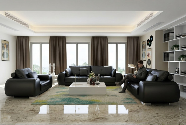 Ledercouch Couch Wunnlandschaft Garnitur Modern Sofa Garniture nei