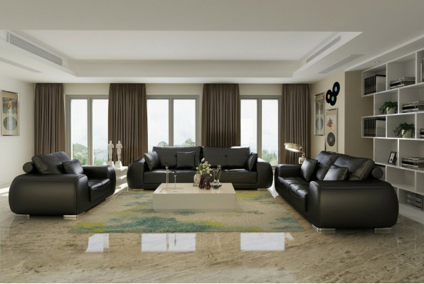 Ledercouch Couch Wunnlandschaft Garnitur Modern Sofa Garniture nei