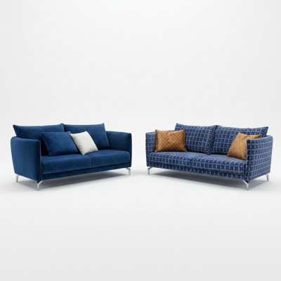 Design Polster Luxus Sëtz Sofa Canapé Textil Sofa 2 Sëtz nei