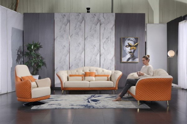 Modern Sofagarnitur 3+2+1 Sëtz Set Design Sofa Polster Couch Couchen