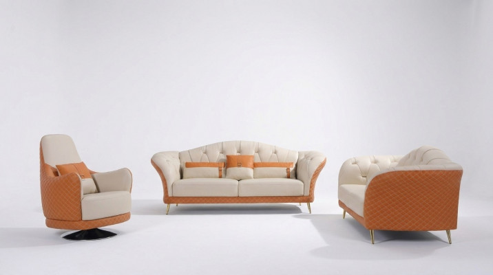 Modern Sofagarnitur 3+2+1 Sëtz Set Design Sofa Polster Couch Couchen