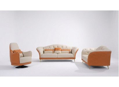 Modern Sofagarnitur 3+2+1 Sëtz Set Design Sofa Polster Couch Couchen