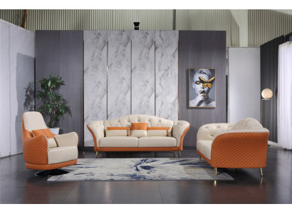 Modern Sofagarnitur 3+2+1 Sëtz Set Design Sofa Polster Couch Couchen