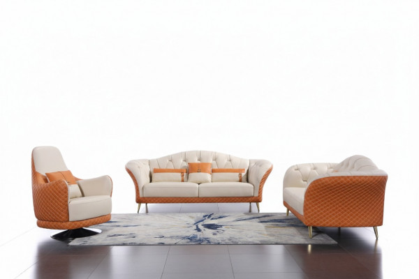 Luxus Miwwelen Sofagarnitur Couch Sofa Polster 3+2 Wunnzëmmer Sëtzgruppen