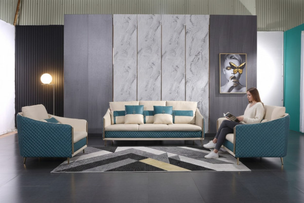 Sofagarnitur 3+2+1 Sëtz Sofa Sëtz Couch Modern Polster Garnitur Couchen
