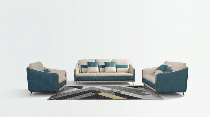 Sofagarnitur 3+2 Sëtzer Set Design Sofa Polster Couchen Couch Deko Modern