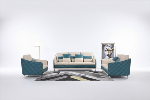 Sofagarnitur 3+1+1 Sëtzer Set Sofa Polster Couch Lieder Polster Garnitur