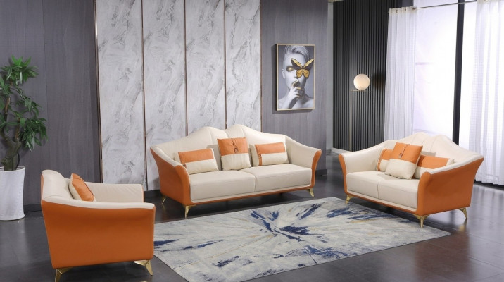 Sofa Polster Lieder Couch Sëtz Komplett Set Modern Garnitur 3+2+1 Sëtzer