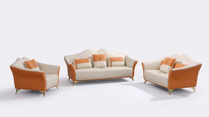 Sofa Polster Lieder Couch Sëtz Komplett Set Modern Garnitur 3+2+1 Sëtzer