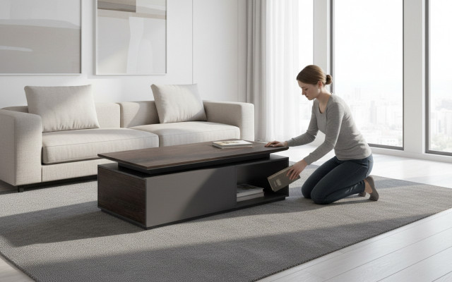 Couchtisch Modernen Dësch Design Dëscher Wunnzëmmer Holz Wunnzëmmer