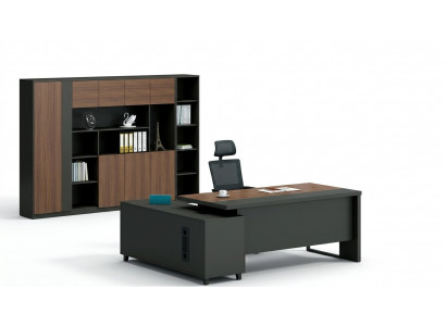 Eckschrëfftisch Aarbechts Schreif Büro Dësch Luxus Klass Designer Miwwelen