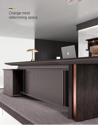 Eckschreibtisch Büro Ariichtung Chef Sall Miwwelen Design Schreifdëscher