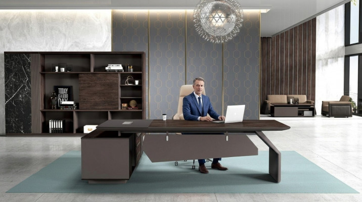 Chef Schreifdësch 260 x 220 cm Ariichtung Dësch Kanzlei Praxis Dëscher