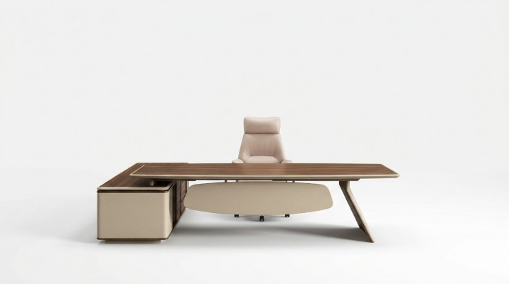 Design Eckschreifdësch Büro Ariichtung Chef Zëmmer Miwwelen Dësch Büro Miwwelen nei