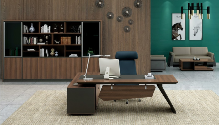 Heemoffice Schreifdësch Büro Ariichtung Dësch mat Tirangen Aarbechtszëmmer