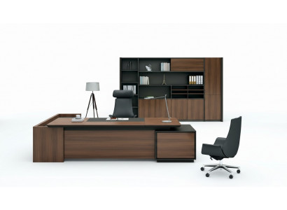 Lëschtdësch Schreifdësch + Schaf Regal Holz 2tlg. Set Büro Ariichtung