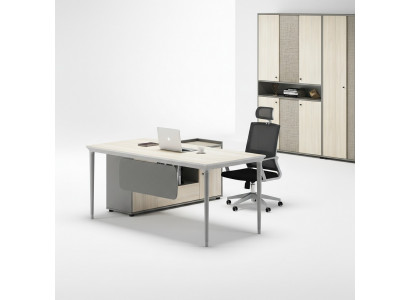 Bürosdësch Archivschaf Büro Miwwel Ausrëschtung Dëscher Schreifdëscher 2-Stéck Set