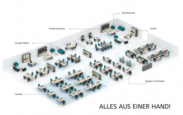 Büroschaf Comptosschaf Schräifdësch Eckscräifdësch Aarbechtsdësch Büro Dëscher
