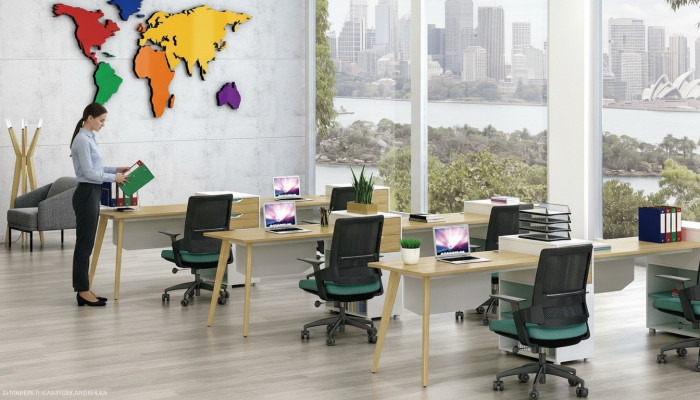 Dësch Büro Miwwelen Ariichtung Dëscher Callcenter 1 Arbeitsplatz Schreifdësch
