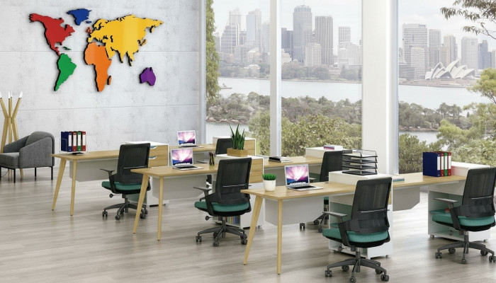 Dësch Büro Miwwelen Ariichtung Dëscher Callcenter 1 Arbeitsplatz Schreifdësch