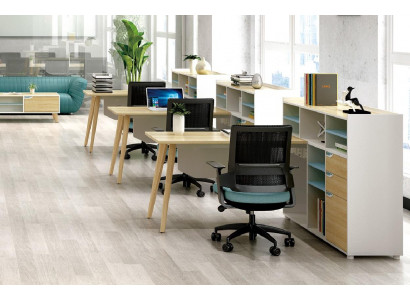 Schreifdësch mat Regal Home Office Büroanlagen Miwwelen Schreifdësch