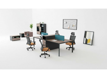 Schreifdësch Aarbechtsberäich Dësch 4 Aarbechtsplazen Comptoir Holzdëscher Büro
