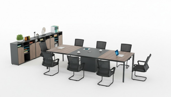Konferenzdësch Büro Kabelkanal Netzwierk Dëscher Sëtzungsdësch