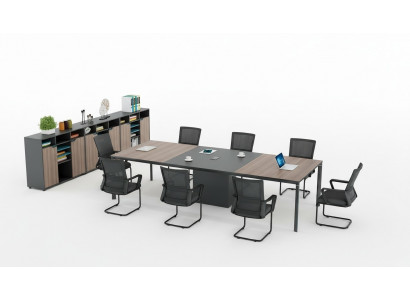 Konferenzdësch Büro Kabelkanal Netzwierk Dëscher Sëtzungsdësch