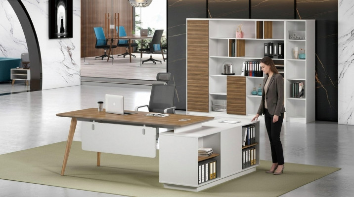 Schreibtisch Eckschreibtisch Computerdësch Bürodesk Modern Miwwelen