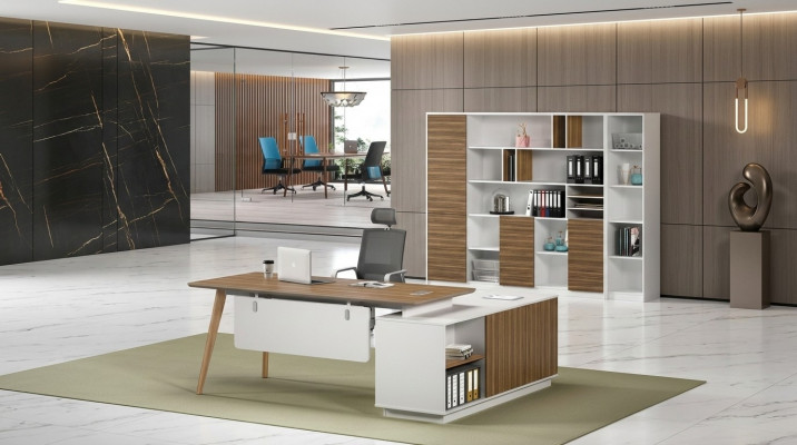 Schreibtisch Eckschreibtisch Computerdësch Bürodesk Modern Miwwelen