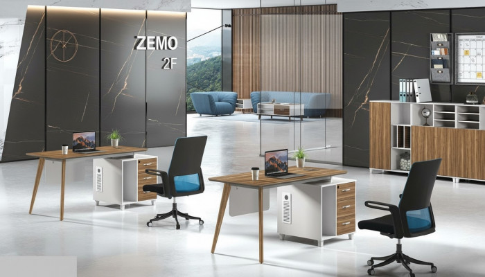 Aarbecht Schreif Büro Dësch Luxus Klass Designer Miwwelen mat Tiräng Dëscher