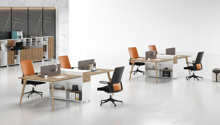 Bürosmöbel Ariichtung Dëscher Dësch Schreifdësch Callcenter Holz