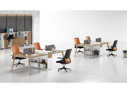 Bürosmöbel Ariichtung Dëscher Dësch Schreifdësch Callcenter Holz