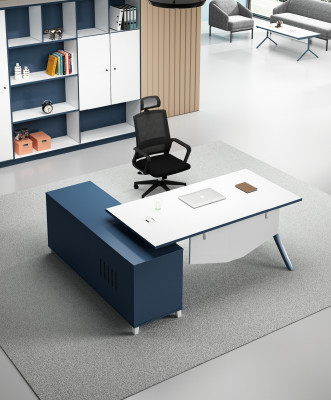 Schreifdësch mat Regal Home Office Deko Büroariichtung Miwwelen Schreifdësch